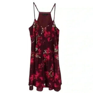 Sanctuary Floral Maroon Mini Dress